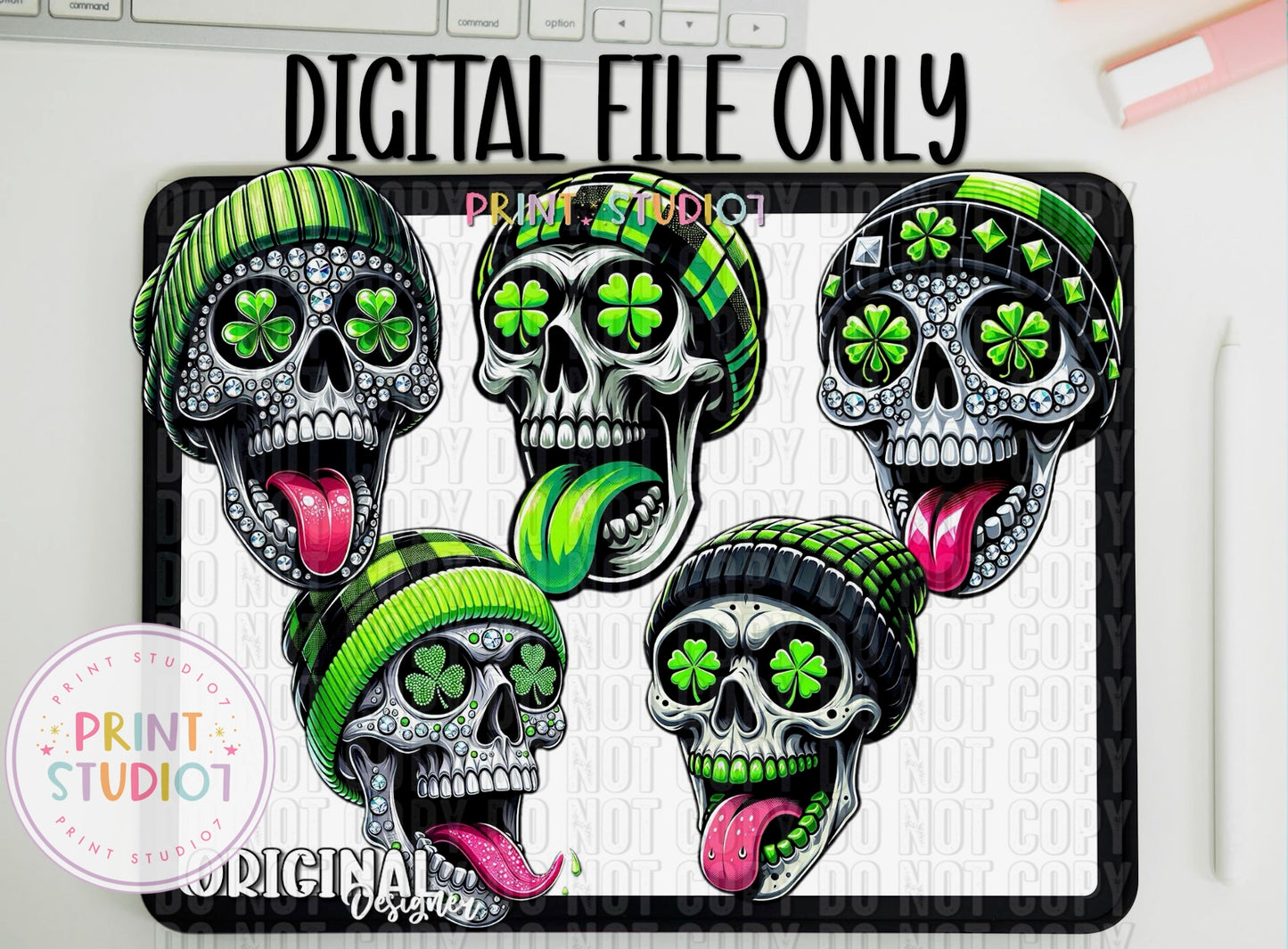 DIGITAL Skulls St. Patricks Bundle