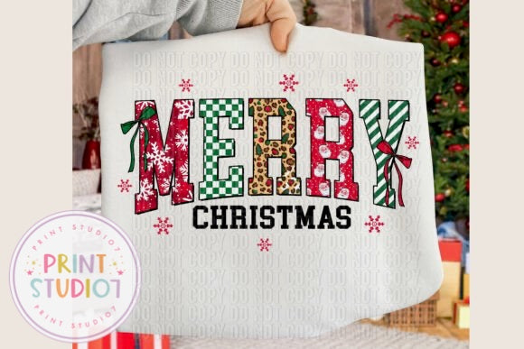 DTF Transfer Merry Christmas