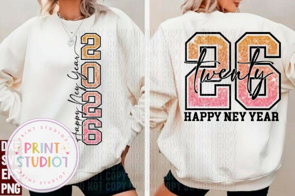 DTF Transfer Senior 2026 Front Back