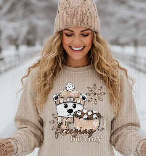 DTF Transfer Freezing But Cozy Bear