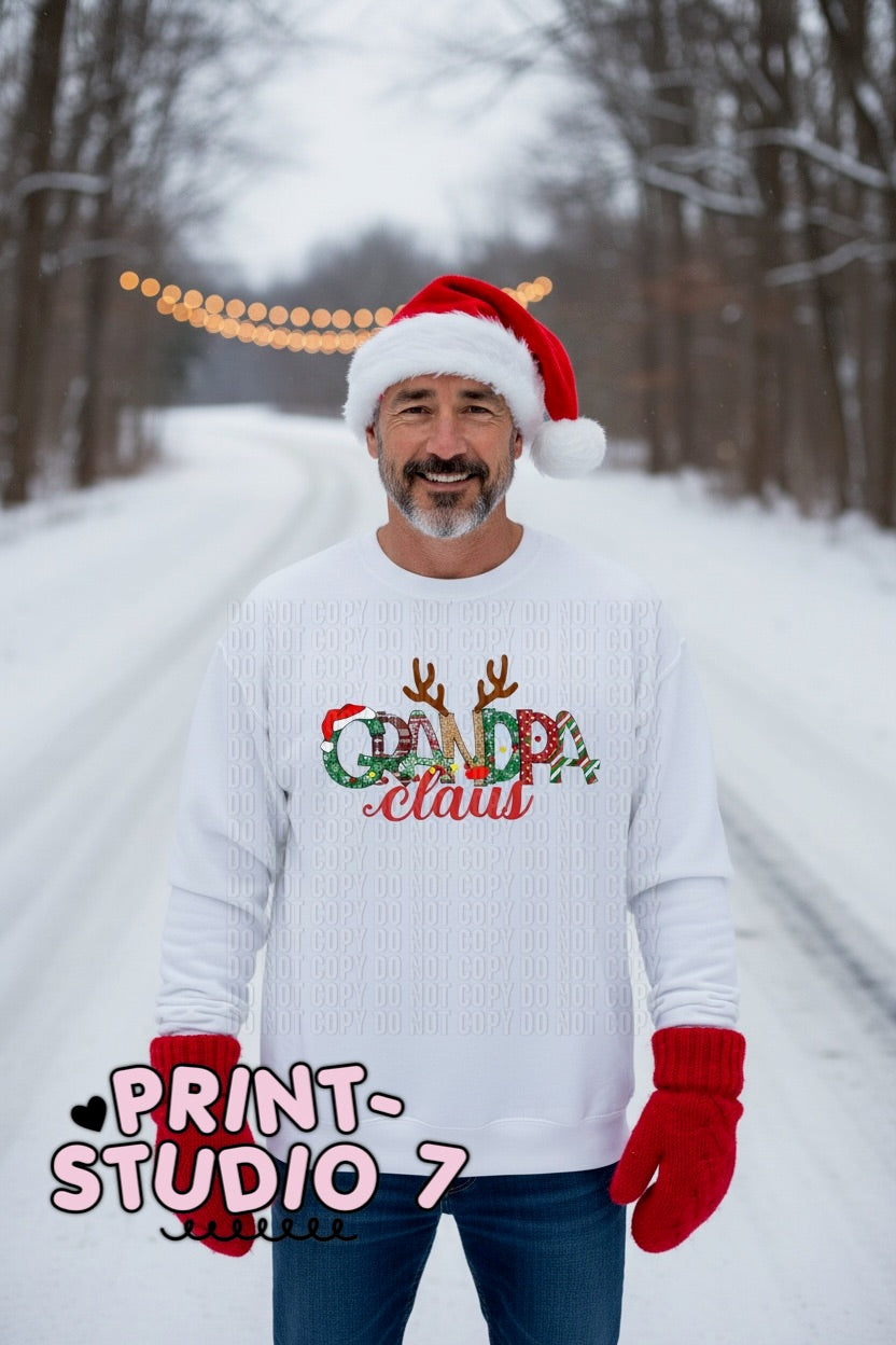 DTF Transfer Grandpa Claus