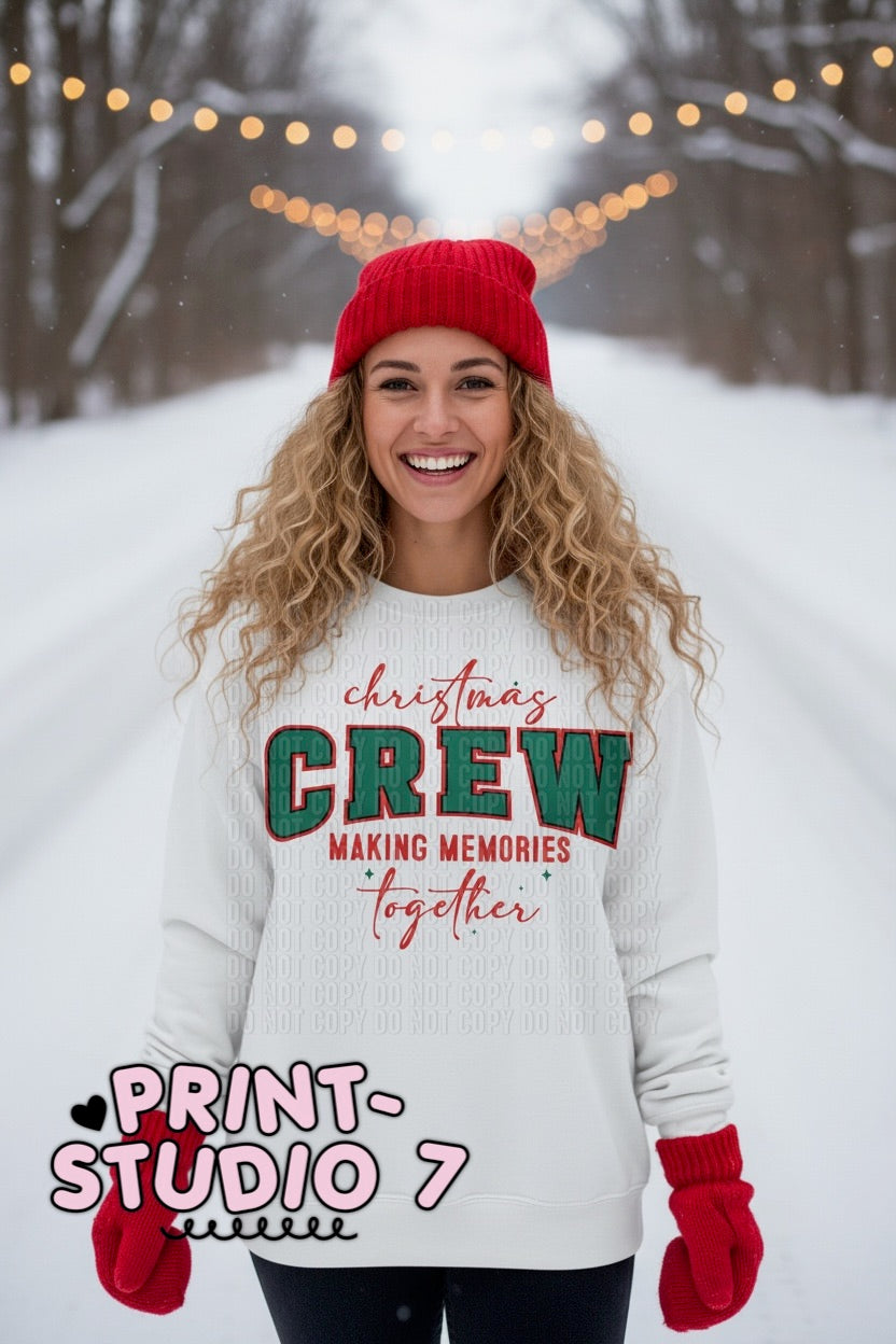 DTF Transfer Christmas Crew green