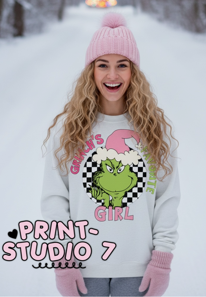 DTF Transfer Green's Favorite Girl Pink