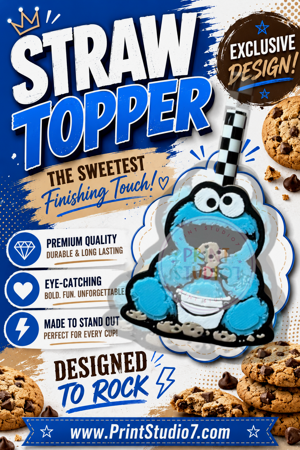 Straw Topper Cookie Craze