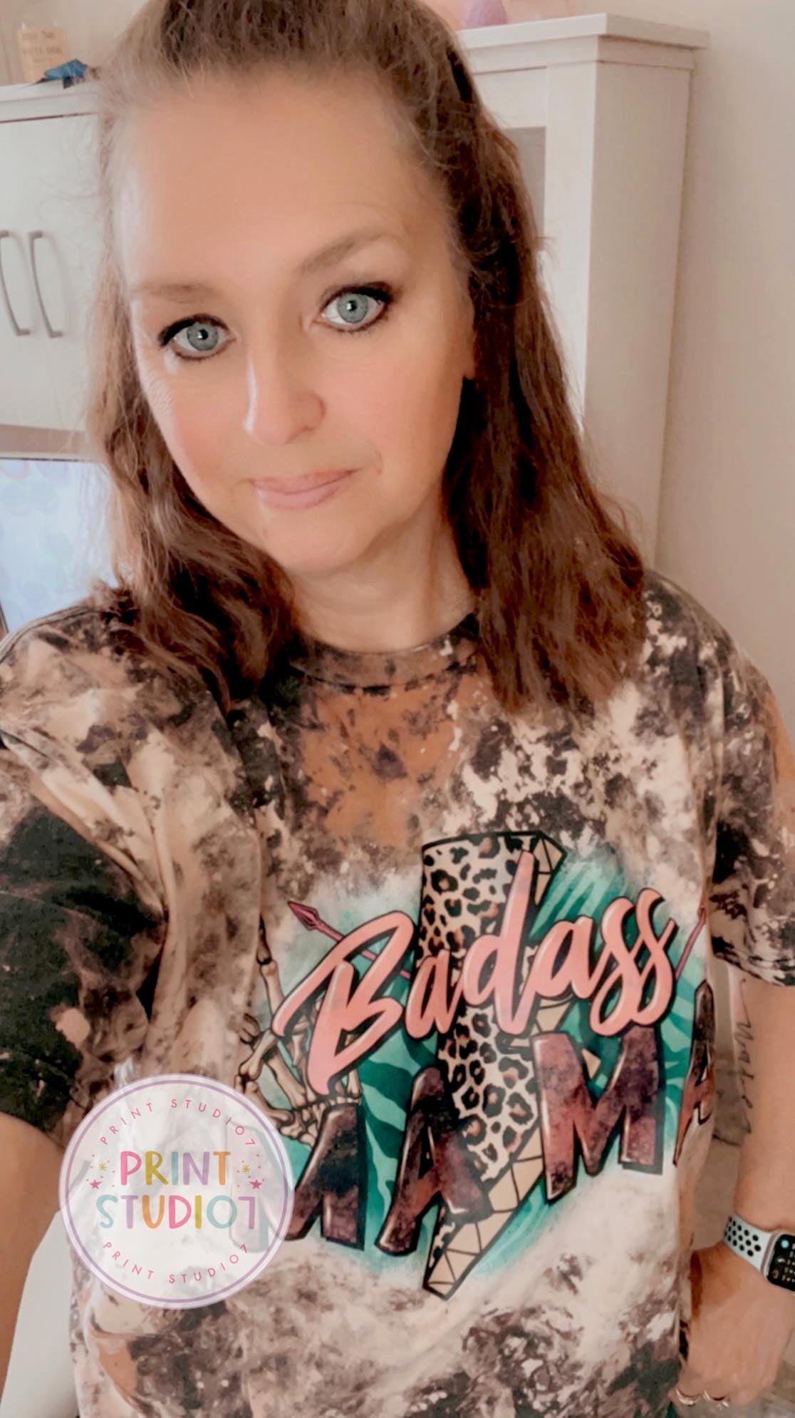 BadAss Mama Bleached Cow Print