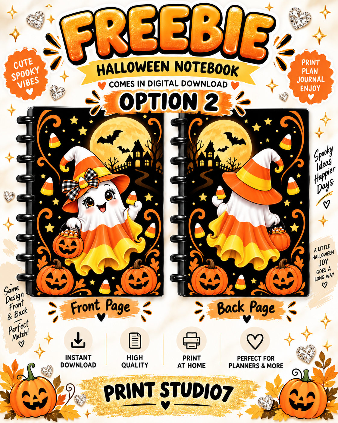 **FREEBIE** Digital Candy Corn Notebook