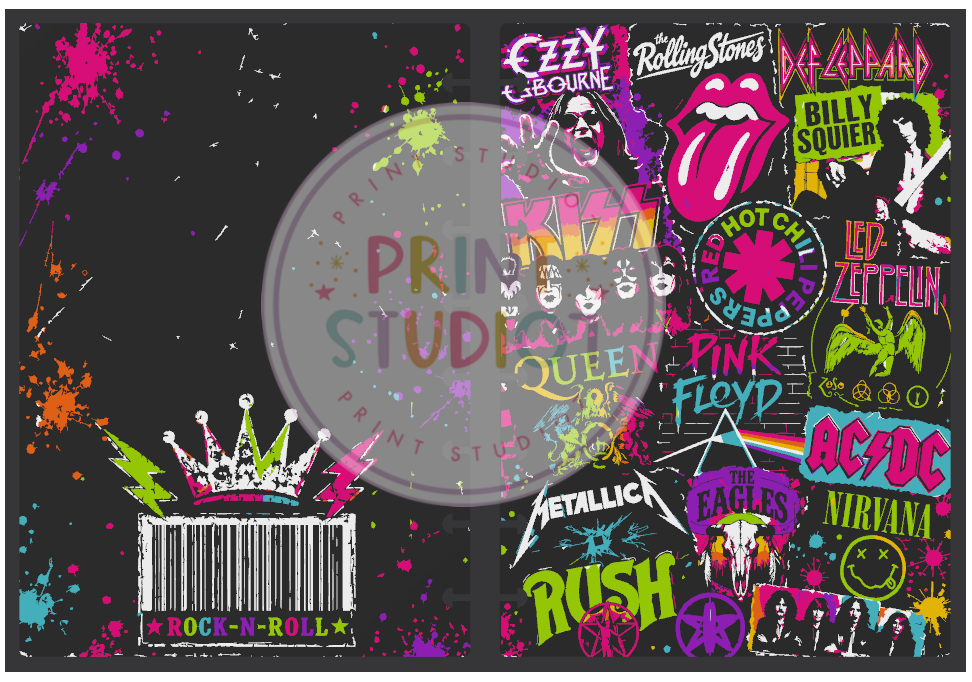 Unique Neon Rock-n-Roll Notebook