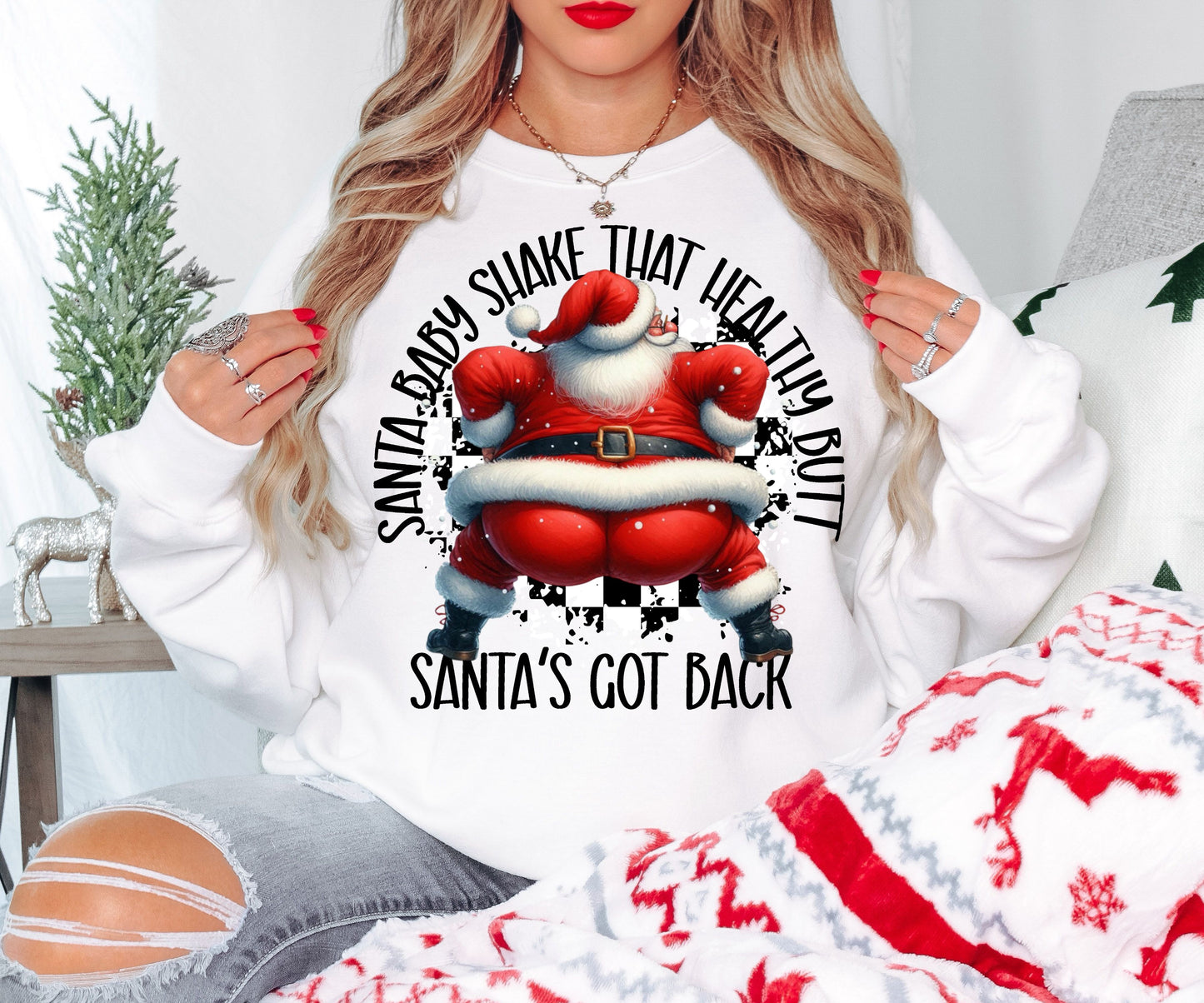 Santa's Got Back (BLACK Writing)