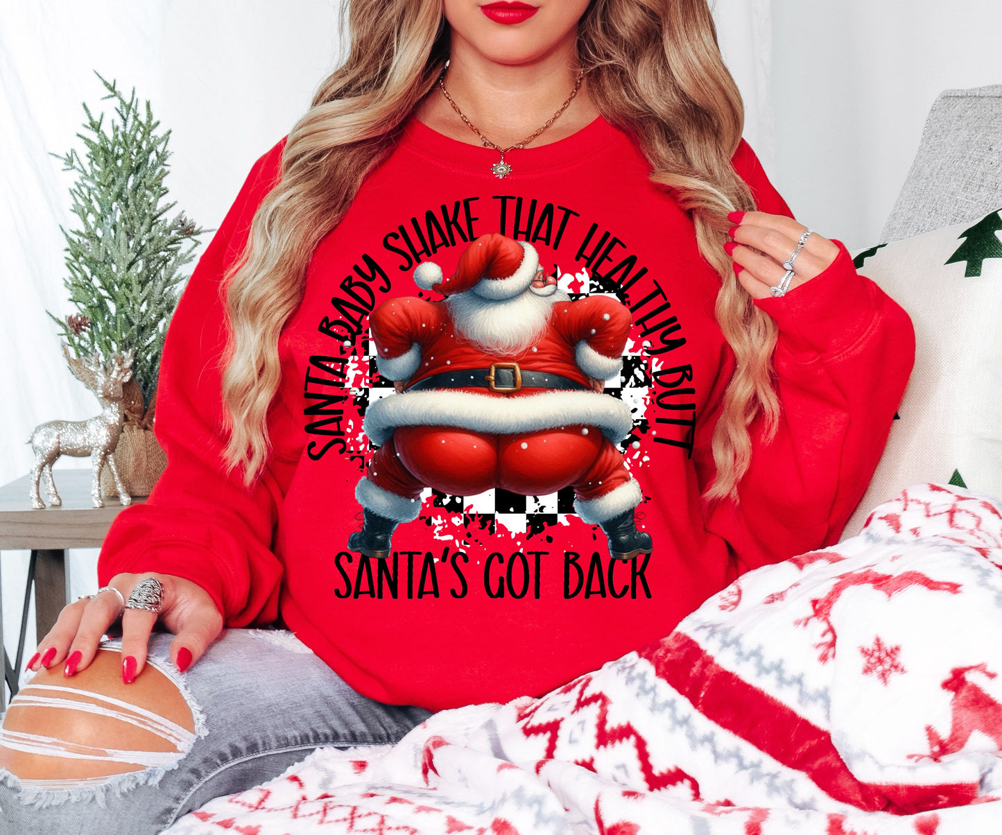 Santa's Got Back (BLACK Writing)