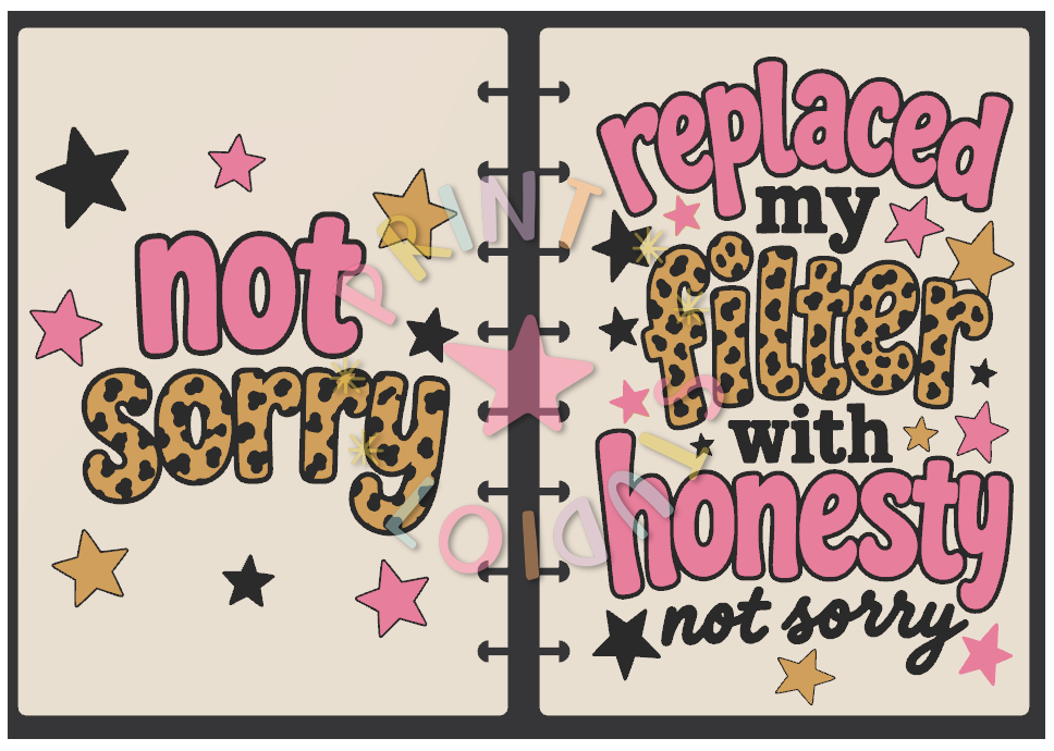 Replaced My Filter With Honesty Notebook