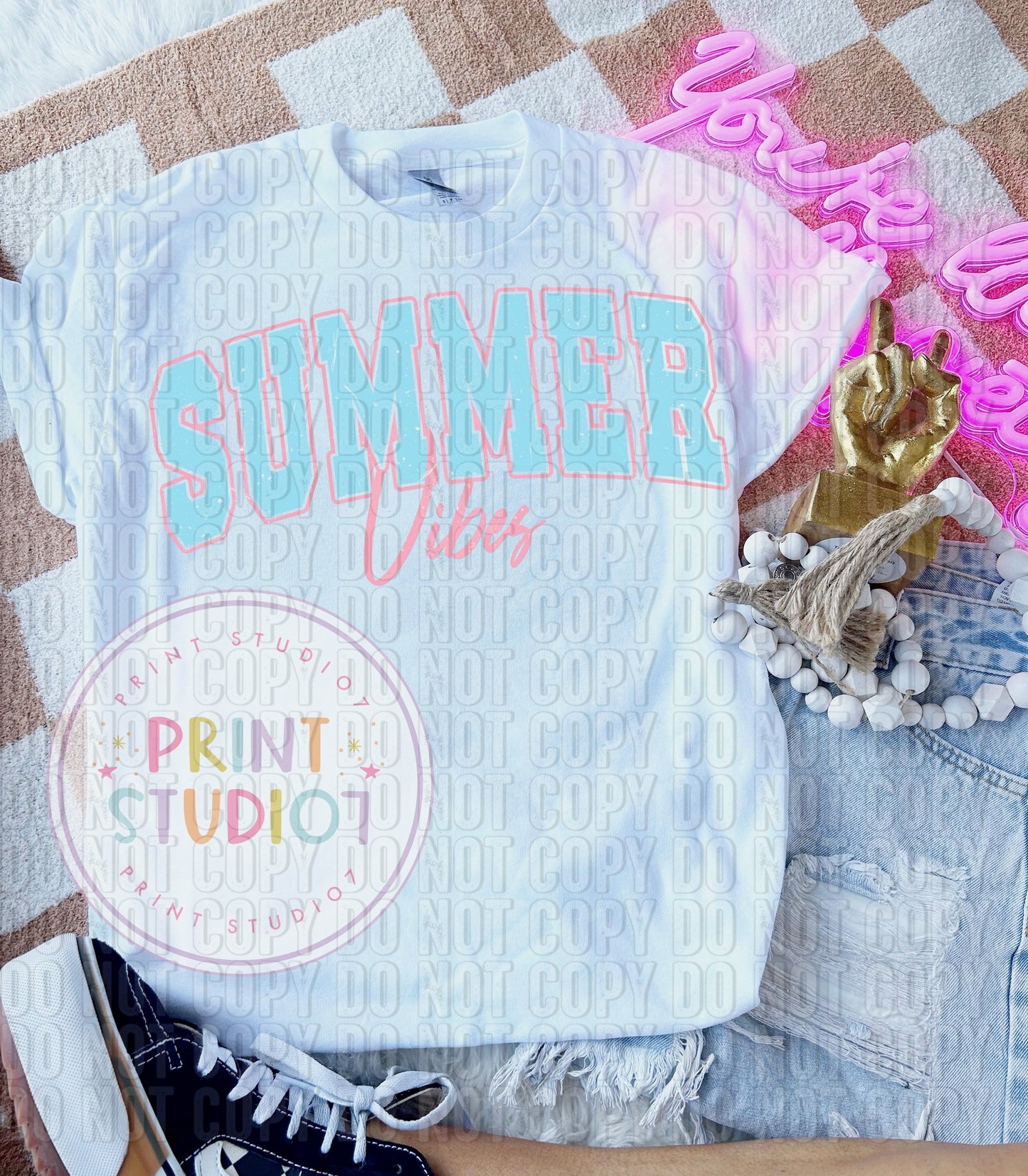 Summer Vibes (Blue & Pink)