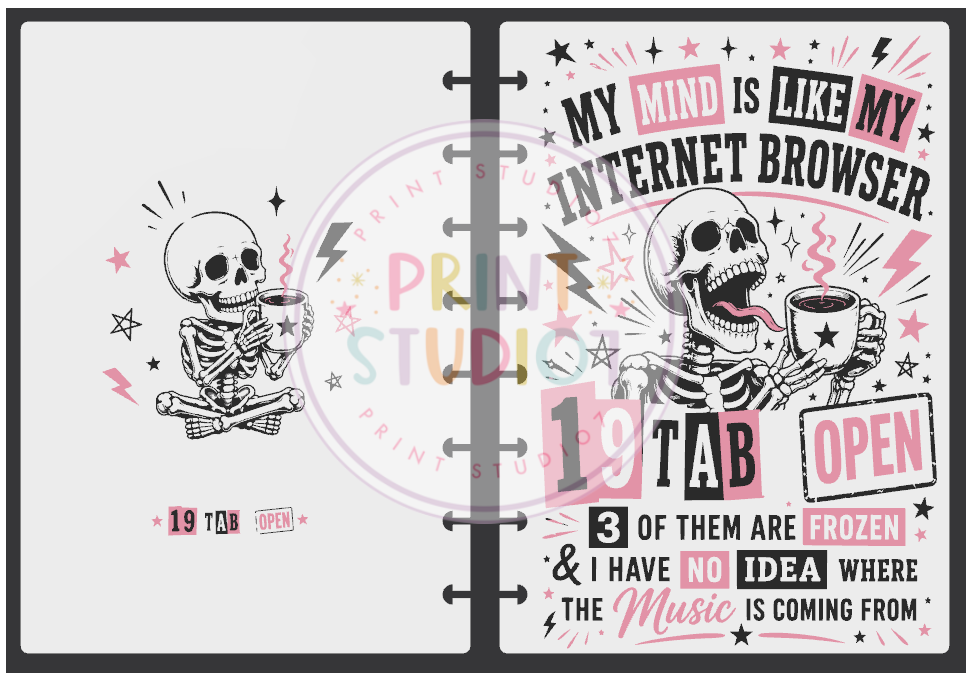 19 Tabs Open Notebook