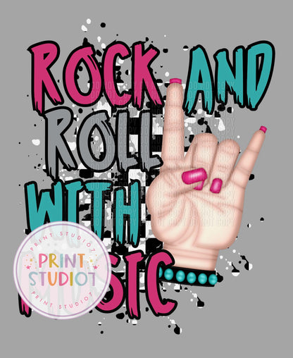 Rock And Roll With Music Shirt