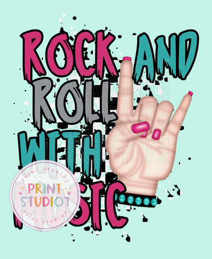 Rock And Roll With Music Shirt