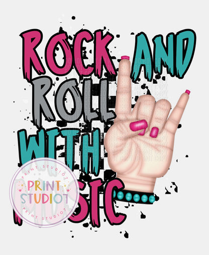 Rock And Roll With Music Shirt