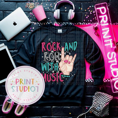 Rock And Roll With Music Shirt