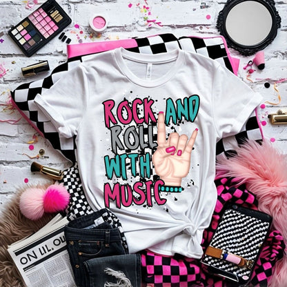 Rock And Roll With Music Shirt