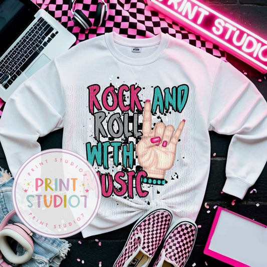 Rock And Roll With Music Shirt