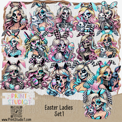 DIGITAL Easter Ladies Set1