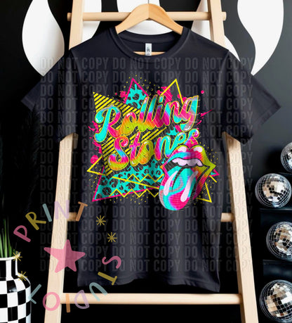 DTF Transfers "Neon Rock Bands"