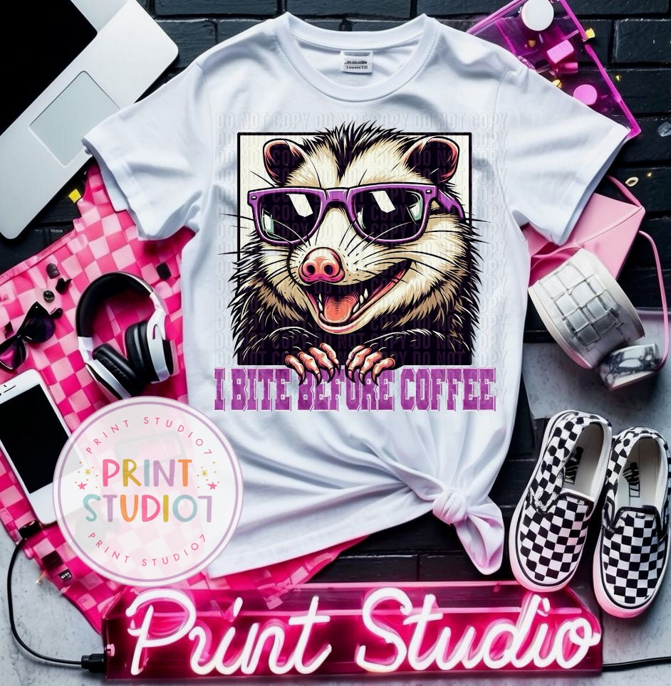 I Bite Before Coffee Shirt