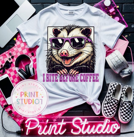 I Bite Before Coffee Shirt