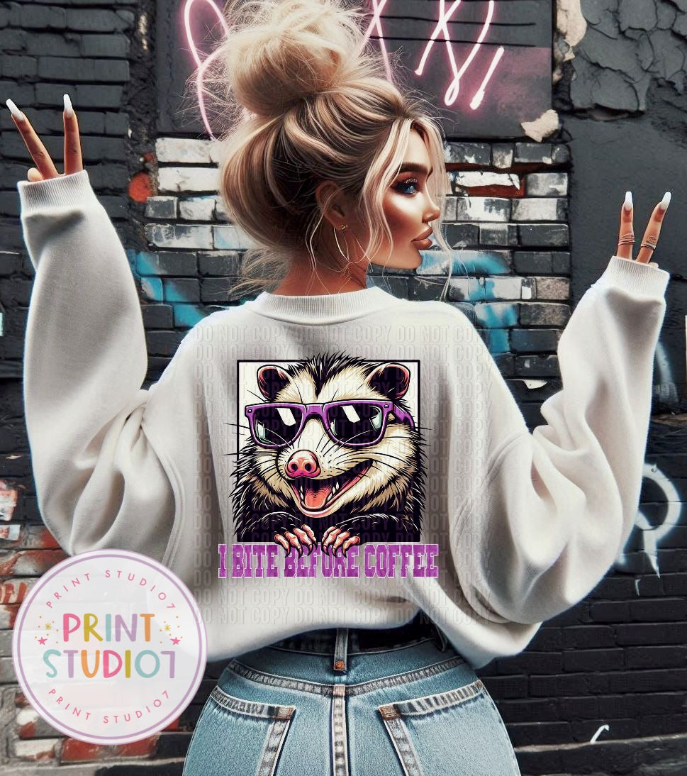 I Bite Before Coffee Shirt