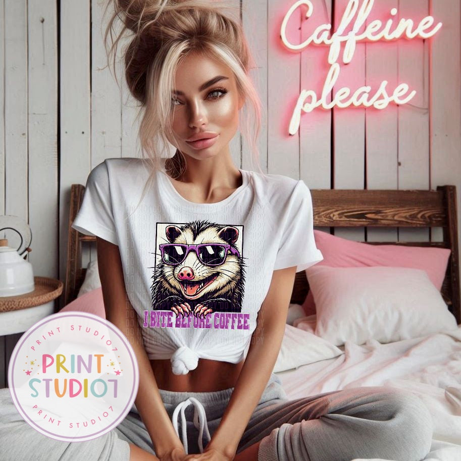 I Bite Before Coffee Shirt