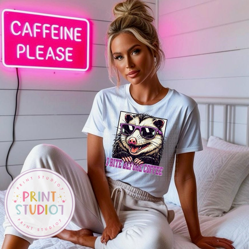 I Bite Before Coffee Shirt