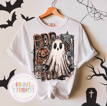Boo Ghost Grunge Shirt