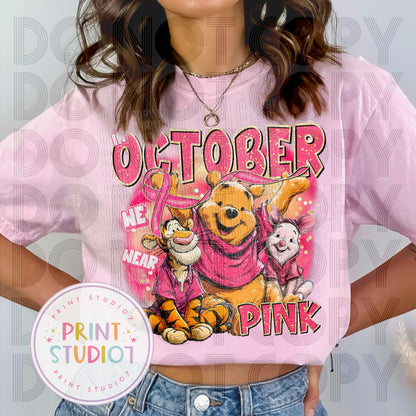 October Pink Honey Bear Shirt
