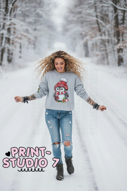 Christmas Penguin w/sleeve