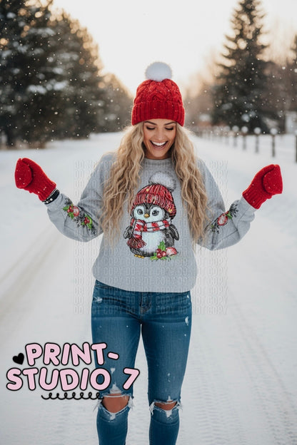 Christmas Penguin w/sleeve