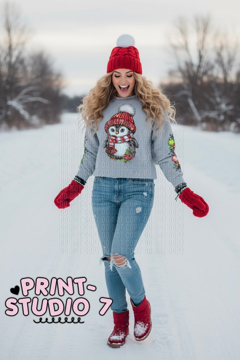 Christmas Penguin w/sleeve