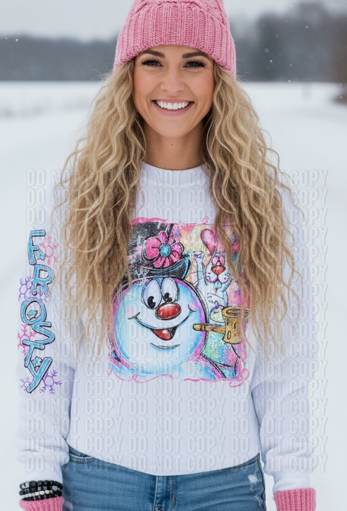 DTF Transfer Frosty W/Sleeve Design 1