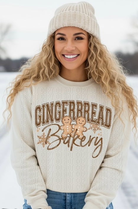 DTF Transfer Gingerbread Bakery
