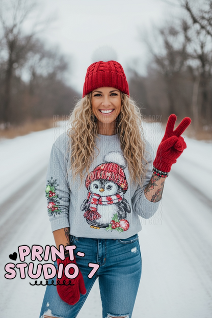 Christmas Penguin w/sleeve