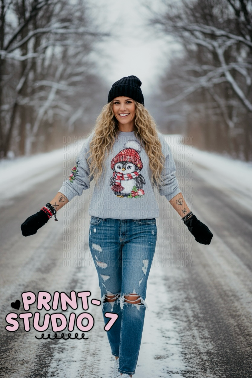 Christmas Penguin w/sleeve