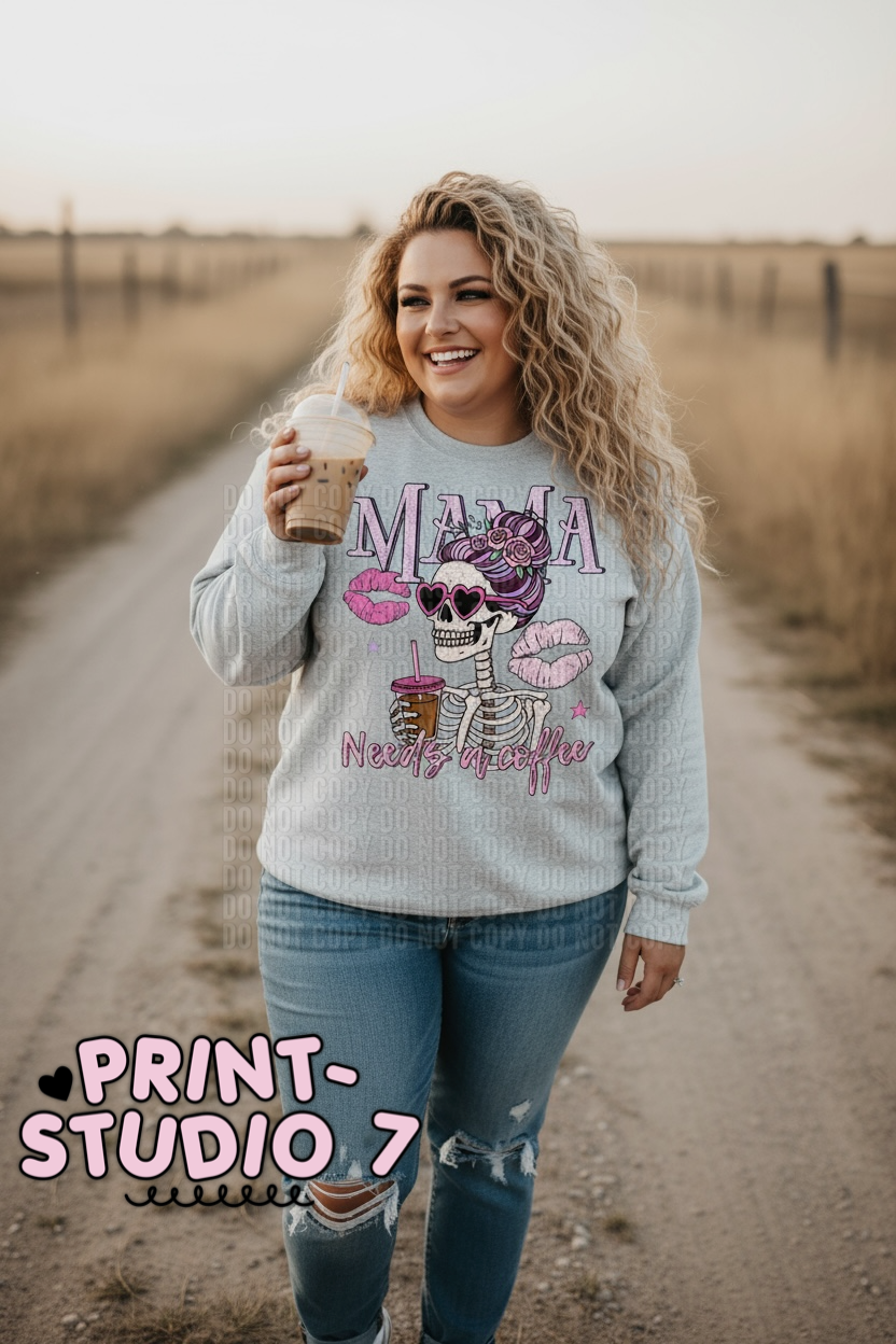 Mama Needs Coffee Skellie