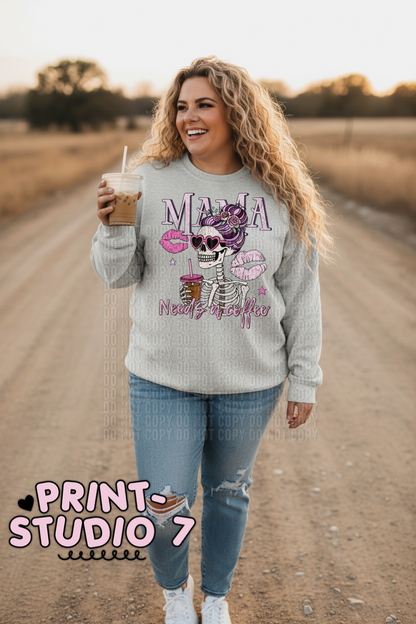 Mama Needs Coffee Skellie