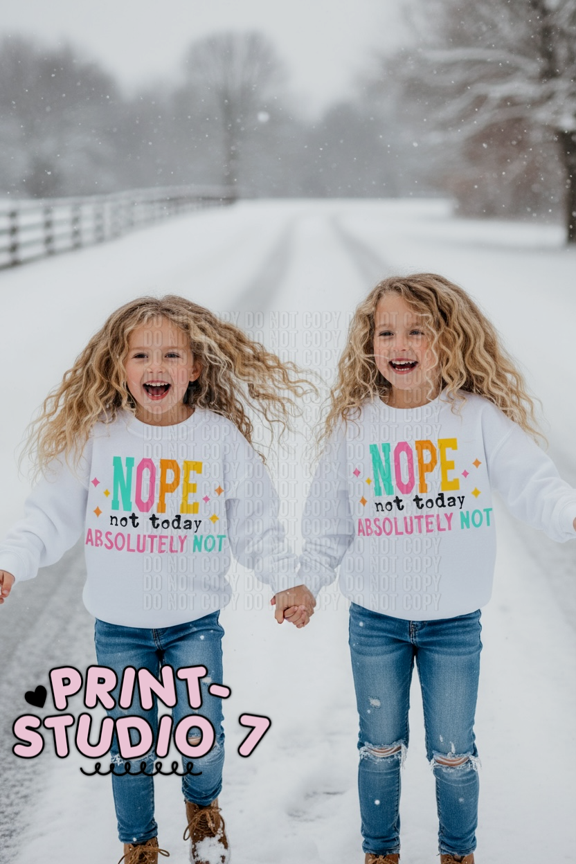 Nope Not Today, Absolutely Not