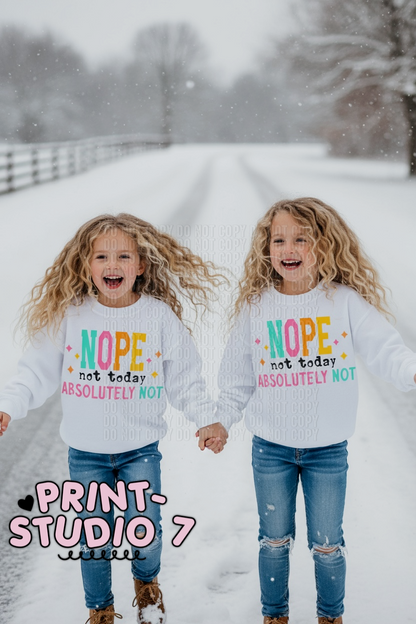 Nope Not Today, Absolutely Not