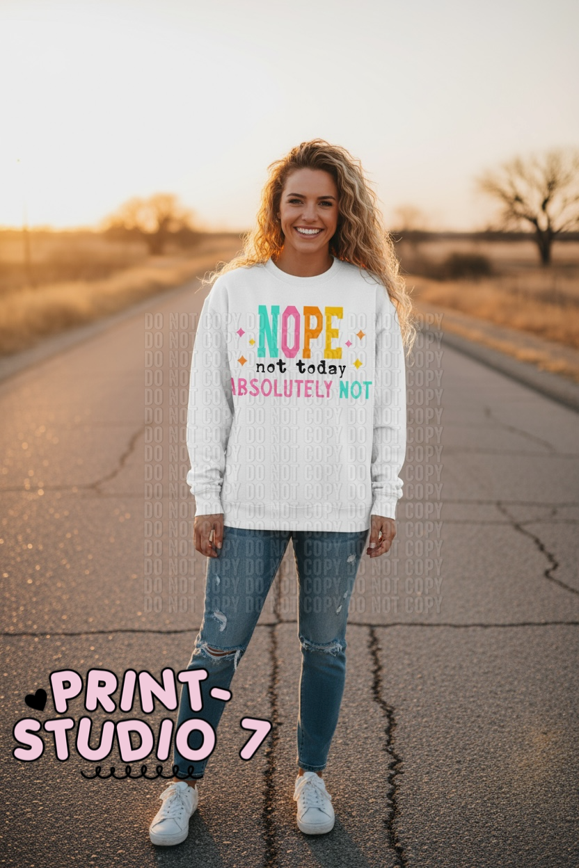 Nope Not Today, Absolutely Not