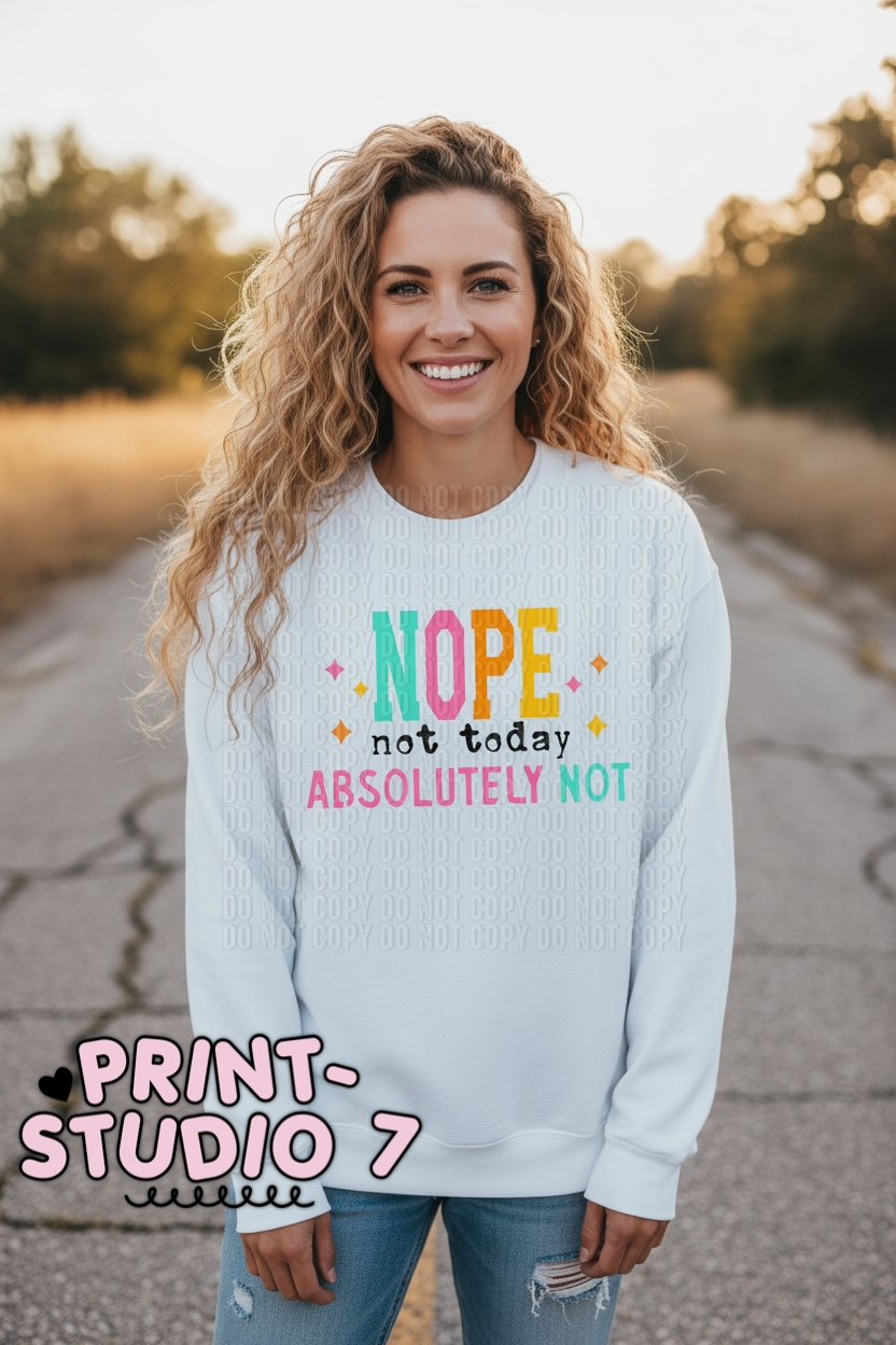 Nope Not Today, Absolutely Not