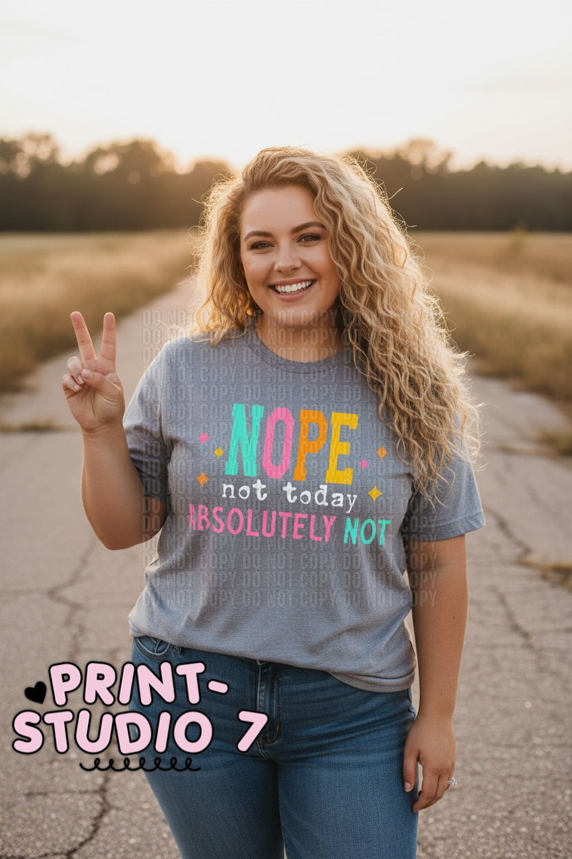 Nope Not Today, Absolutely Not