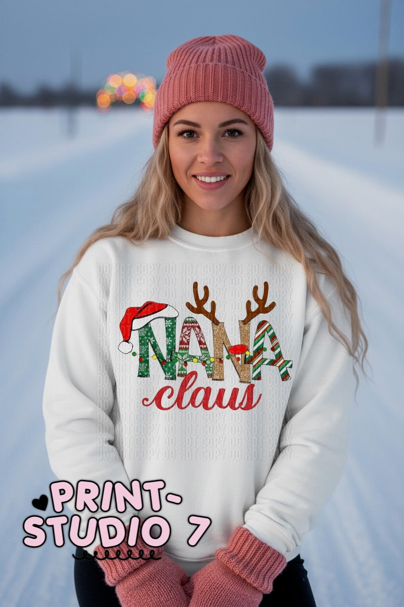 DTF Transfer Nana Claus