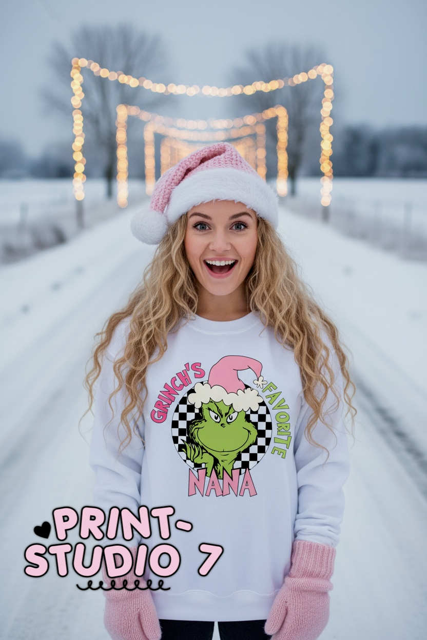 DTF Transfer Green's Favorite Nana Pink