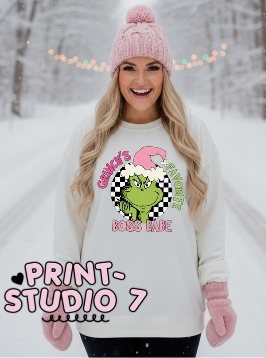 DTF Transfer Green's Favorite Boss Vibe Pink