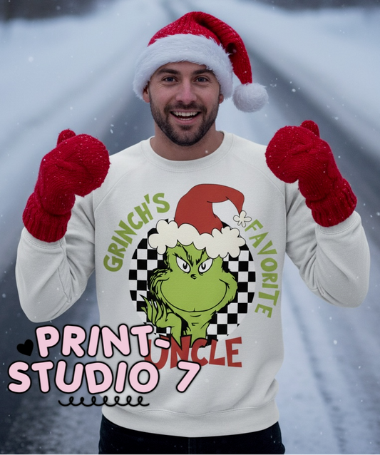 DTF Transfer Green's Favorite Uncle Red