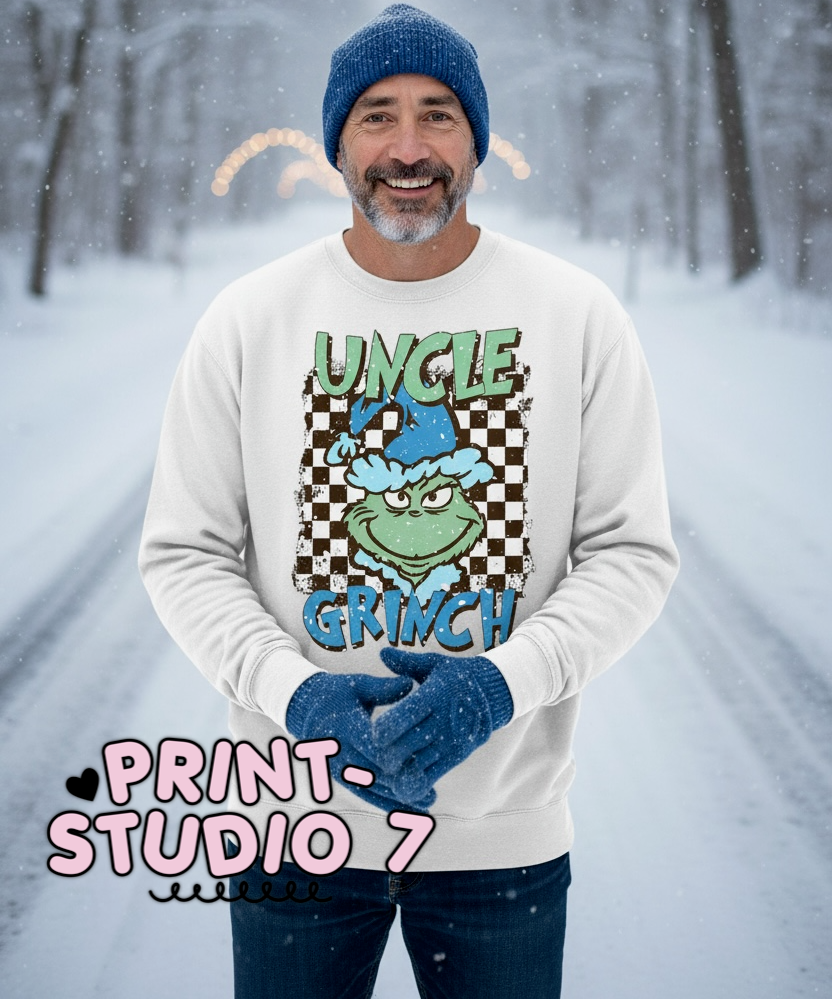 DTF Transfer Uncle Mean Blue